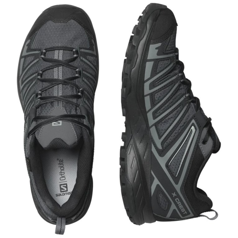 Tenis Senderismo Salomon X Crest GTX Hombre Negros | MX ECFO197